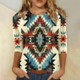 thumbnail image 2 of Srogem Long Sleeve Womens Tops Casual Floral Graphic Crew Neck Cute Tops 2025 Trendy Comfort Slim Blouses, 2 of 4