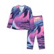 thumbnail image 1 of Fotbe Hawaiian Beach Dolphin Conjunto de Pijama de Manga Larga para Mujer con Estampado, Ropa de Dormir de 2 Piezas, Conjunto de Casa Suave y Cómodo con Bolsillos-XX-Large, 1 of 7