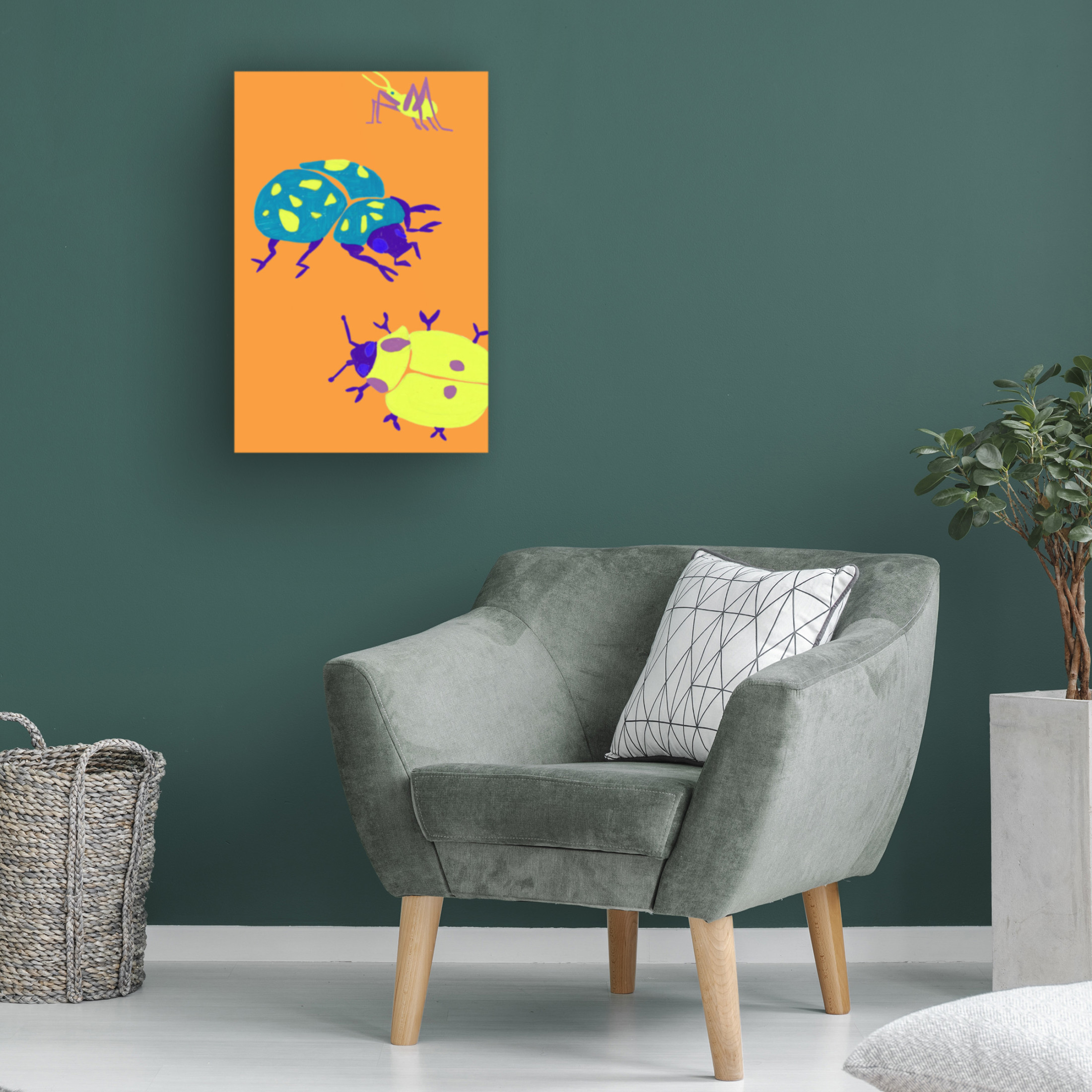 Trademark Fine Art Ania Zwara  Sunny Ladybugs Canvas Wall Art