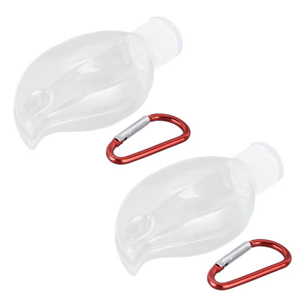 2 Botella De Viaje De 50 Ml Con Tapa De Llavero Con Botella De Plástico Líquido Recargador De Retiro Transparente De Fugas Recargable Para