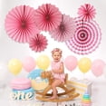 thumbnail image 3 of Xingzhi Circular handmade paper flower fan, 3 of 8