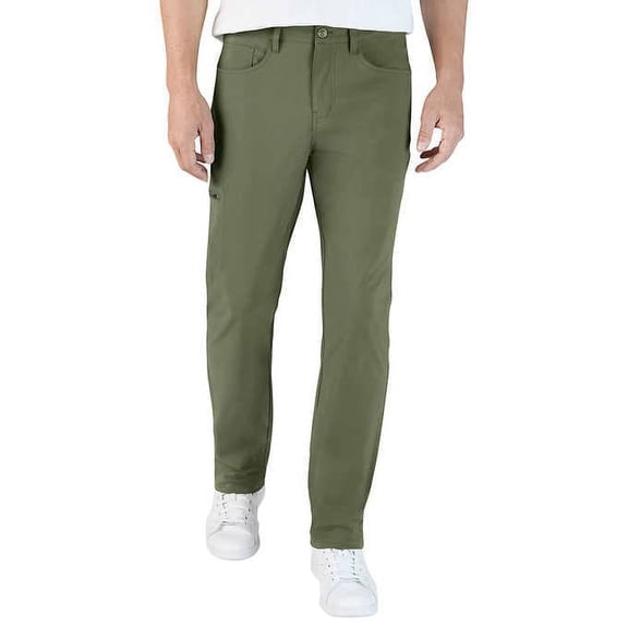 Weatherproof Vintage Men's Regular Fit Flex Tech Pants, Olive 34 x 34