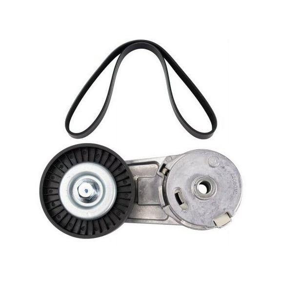 Accessory Belt and Tensioner 2 Piece - Compatible with 2012 - 2017 Buick Verano 2.4L 4-Cylinder 2013 2014 2015 2016