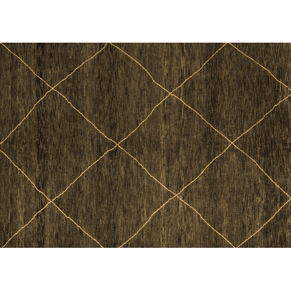 Ahgly Company Indoor Rectangle Abstract Brown Modern Area Rugs, 8' x 12'
