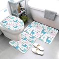thumbnail image 3 of Bathroom Rugs Sets 3 Piece - Colorful Cute Alpaca Cactus Absorbent Non Slip Bath Mats, U-Shape Toilet Lid Cover, Contour Mat, Soft Washable Shower Mats Bath Rug Mat for Bathroom Tub Toilet, 3 of 7