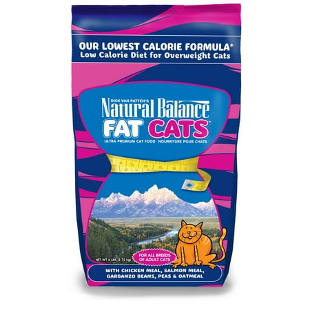 Natural Balance Fat Cats Low Calorie Chicken Meal & Salmon Meal Dry Cat Food, 6 (Best Low Calorie Dry Cat Food)