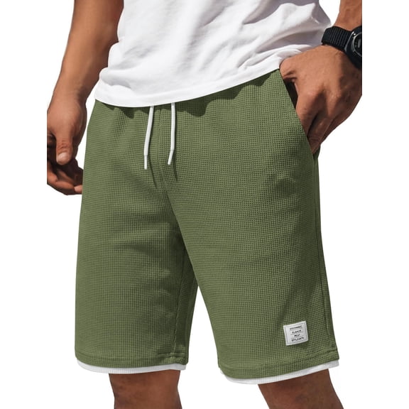 COOFANDY Mens Shorts Casual Summer Beach Sweat Shorts Classic Fit Stylish Cotton Dress Shorts with Pockets