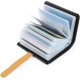 thumbnail image 5 of Tarjetero para tarjetas de crédito, tarjetero negro para mujer y hombre, tarjetero de piel para 30 tarjetas, 5 of 5