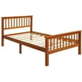 thumbnail image 3 of Harper & Bright Designs Classic Pine Wood Low Profile Platform Bed, Twin, Oak, 3 of 6