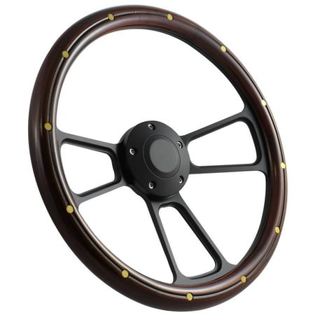 Ford Truck Steering Wheel - 1970 - 1977 Ford F-Series Truck Steering Wheel Real Wood, Ford Horn, Full Kit