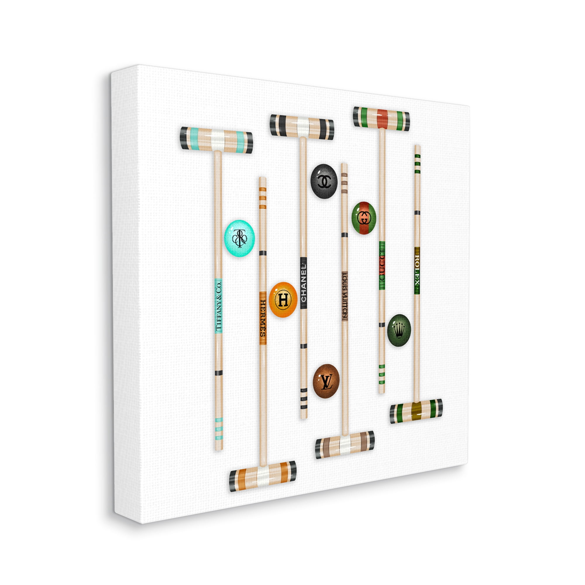 Stupell Industries Upscale Fashion Brand Croquet Sport Glam Emblem Graphic Art Gallery Wrapped Canvas Print Wall Art, Design by Ziwei Li