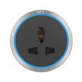 thumbnail image 4 of Universal 3-Pin Track Sockets Power Sockets Adapter Power Track Socket Outlet Versatile Electric Mobile Track Socket Slidable Wall Outlet with Blue LED Ring, 4 of 8