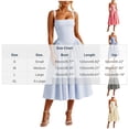 thumbnail image 3 of TFEOQRY Women's Cami Midi Dress with Pockets Checkered Square Neck A-Line Casual Beach Vacation Dress, 3 of 6