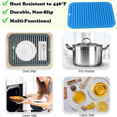 thumbnail image 5 of Salvamanteles versátil - Salvamanteles de silicona resistente al calor - Almohadillas calientes duraderas y flexibles para encimera de cocina, 5 of 5