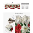 thumbnail image 5 of Christmas Poinsettia Flower Berry Window Curtain Living Room Kitchen Cabinet Tie-up Valance Curtain Rod Pocket Valance, 5 of 6