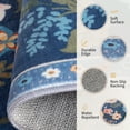 thumbnail image 6 of KoshiMe 8'x10' Floral Area Rug, Machine Washable Non-Slip Soft Low Pile Stain-Resistant Boho Flower Indoor Rug for Living Room Bedroom Dining Room, Gray Blue, 6 of 9