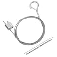thumbnail image 2 of FONWILYO 2Pcs Picture Frame Hooks Stainless Steel Wire Rope Hangers For Indoor Gallery, 2 of 7