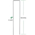 thumbnail image 6 of 6 Inches Galvanized Garden Staples, Metal Tent Stakes, Heavy Duty U-Shaped Pins and Landscaping Staples for Sod Anchoring Landscape Fabric Irrigation Tubing,Halloween Decorations (50, Silver), 6 of 7