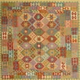 thumbnail image 1 of Ahgly Company Indoor Square Contemporary Red Southwestern Area Rugs, 7' Square, 1 of 6