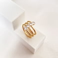thumbnail image 2 of Stone Index Finger Ring Opening Adjustable Large Diamond Ring, 2 of 4