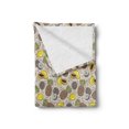 thumbnail image 2 of Vegan Soft Flannel Fleece Throw Blanket, Tropical Fruits Pattern with Papaya Coconut and Pineapple Organic and Fresh Food, Cozy Plush for Indoor and Outdoor Use, 70" x 90", Multicolor, by Ambesonne, 2 of 5