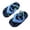 Blue, variant on VOUZZA Cartoon Print Kids Beach Shoes, EVA Flip Flops with Adjustable Heel Strap, Toddler Boys Girls Summer Pool Clogs Sandals