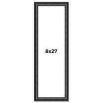 8x27 Frame Black Real Wood Picture Frame Width 1.25 inches | Interior Frame Depth 0.5 inches |