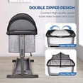 thumbnail image 5 of Bassinet Mosquito Net Cover For Baby Bassinet Cover To Keep Cats Out Mosquito Net For Bassinet/bedside Sleeper/travel Cribs (black) Iuf, 5 of 5