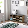 thumbnail image 2 of Shoe Benches for Entryway with Storage, 10 Compartments Shoe Rack Bench with Storage, Shoe Bench Storage with Cushion Seat for Living Room Entryway Hallway Adjustable Shelves Shoe Shelf, 2 of 7