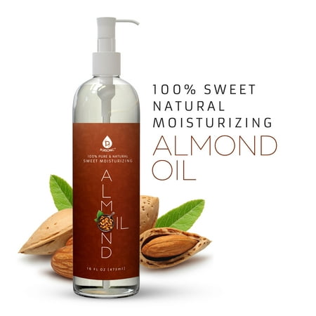 Pursonic 100% Natural Sweet Almond Oil, 16 Oz (Best Sweet Almond Oil For Skin)