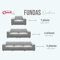 thumbnail image 4 of Protector Cubre Sala Sillón Sofá 3 Plazas Gris Medio Concord, 4 of 4