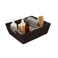thumbnail image 7 of Simplify Shelf Built-in-Handles Rattan Storage Tote Basket, Chocolate, 7 of 7