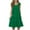 Green, variant on Women's Summer Casual Plus Size Dress Sleeveless Round Neck Mini Sundress Solid Color Loose Fit Short Flowy Pleated Beach Boho dress