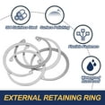thumbnail image 3 of Uxcell Internal Retaining Rings, E-Clip Snap Rings Stainless Steel Internal Circlip for Automobile mm 62, 3 of 7
