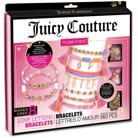 Juicy Couture: Love Letters All-In-One DIY Bracelets Kit- Create 8 Unique Charm Bracelets, 563 Pieces, Kids Ages 8 