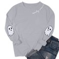 thumbnail image 5 of Atogsazn Women's Halloween Sweatshirt Casual Crew Neck Long Sleeve Pullover Sweater Loose Fall Winter Tops Gray XL Fashion, 5 of 7