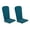 Teal, variant on Flash Furniture Charlestown Set of 2 All Weather Indoor/Outdoor High Back Adirondack Chair Cushions, Patio Furniture Replacement Cushions - Cream