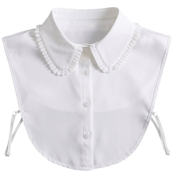 LoudSung Fake Collar Detachable Half Shirt Blouse False Collar Folding Design for Women Girls
