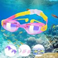 thumbnail image 2 of Goggles Natación Protección UV 65465498489 () Amarillo Rosa, 2 of 9
