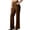 *1-Brown, variant on VBVC Women's High Waist Wide Leg Dress Pants,Button Detail Stretch Work Trousers For Women,Ladies Casual Office Palazzo Pants with Pockets,Khaki,S-3XL
