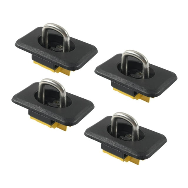 4 piezas de anclajes de retráctiles, piezas de repuesto para enganche de remolque, clip de montaje, estructura resistente, anillo en D, anclaje