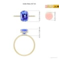 thumbnail image 4 of ANGARA Natural Thin Shank Cushion Cut 2.45 ct Tanzanite Ring with Diamonds in 14K Yellow Gold for Women (Size-9x7mm) | December Birthstone, Anniversary Jewelry Gift for Women | Natural Tanzanite Ring, 4 of 9