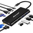 thumbnail image 1 of Estación de acoplamiento USB C para portátiles Hiearcool 11 en 1 tipo C, 1 of 7