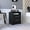 Black, variant on Nightstand | Two Drawers for Extra Bedroom Storage and Shelf for Display | Particle Board and Metal Handles Design | Deal with Bedroom Mess
