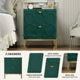 thumbnail image 4 of Boyel Living Nightstand with 2 Drawers, Modern Green End Table Nightstands Wood Bedside Table for Bedroom Living Room, 4 of 6