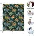 thumbnail image 4 of DarkGreen Cartoon Dinosaurs Jungle Pattern Blanket,Comfortable Soft Flannel Throw Blanket,All Season,Warm Lightweight Blankets for Sofa Bed Couch Living Room Chair,30"x40", 4 of 4