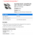 thumbnail image 2 of Front Brake Pad Set - Compatible with 2009 - 2010, 2013 - 2015 Jaguar XF 2014, 2 of 2