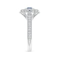 thumbnail image 5 of ANGARA Natural Vintage Inspired Sapphire Floral Halo Ring with Milgrain in 14K White Gold for Women (Size-4.5mm) | September Birthstone, Anniversary, Jewelry Gift for Women | Natural Sapphire Ring, 5 of 11