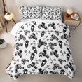 thumbnail image 2 of Castle Fairy Black White Motocross Rider Quilt Full for Boys,Checkered Flag Dirt Bike Full Bedspread Sets,White Black, 2 of 7