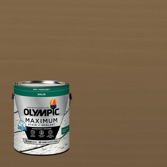 Olympic Maximum 1 Gallon SC-1083 Taupe Solid Color Exterior Stain and Sealer in One
